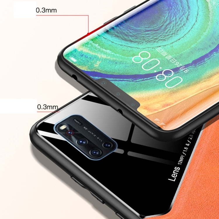 For Vivo V19 All-inclusive Leather + Organic Glass Phone Case with Metal Iron Sheet