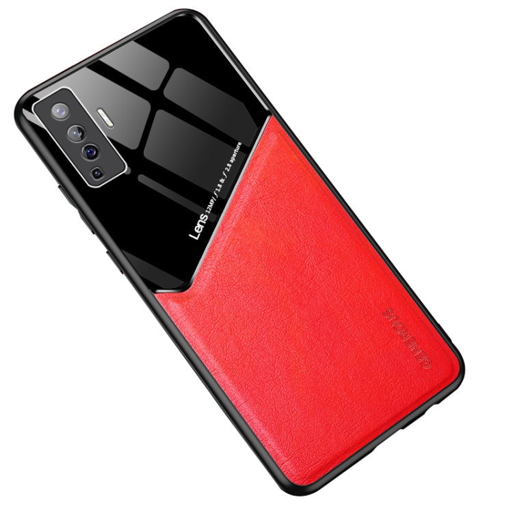 For Vivo X50 All-inclusive Leather + Organic Glass Phone Case with Metal Iron Sheet