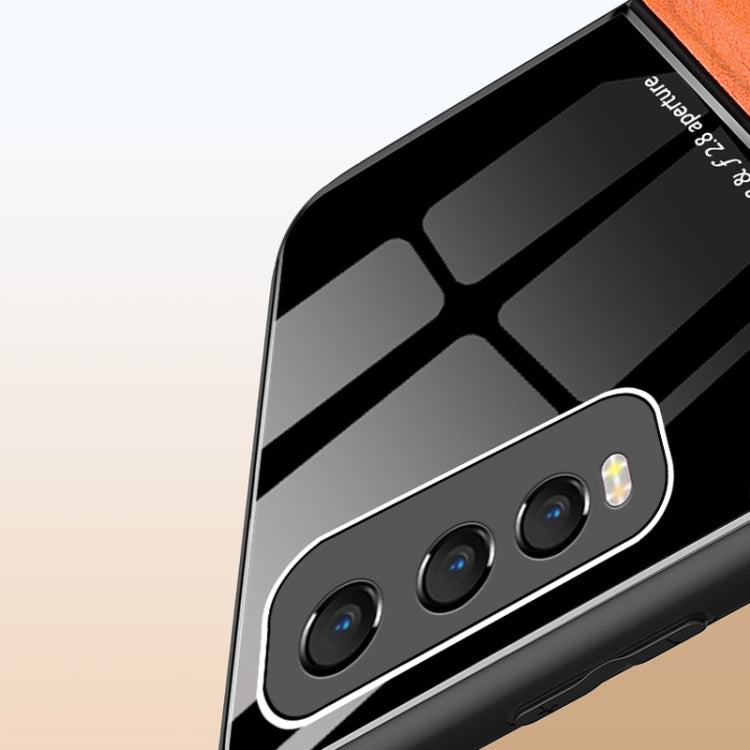 For Vivo Y70s All-inclusive Leather + Organic Glass Phone Case with Metal Iron Sheet