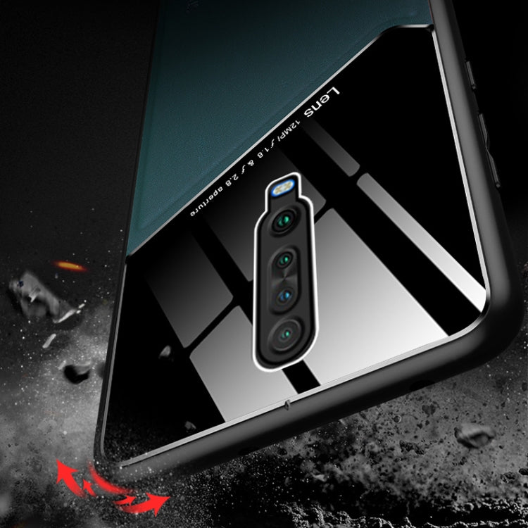 For Xiaomi Redmi K30 All-inclusive Leather + Organic Glass Phone Case with Metal Iron Sheet