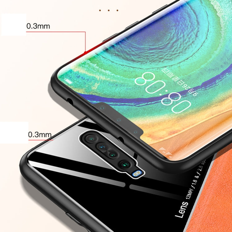 For Xiaomi Redmi K30 All-inclusive Leather + Organic Glass Phone Case with Metal Iron Sheet