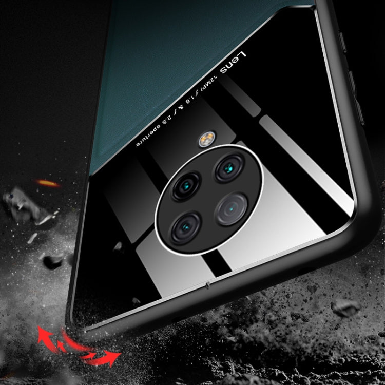 For Xiaomi Redmi K30 Pro All-inclusive Leather + Organic Glass Phone Case with Metal Iron Sheet