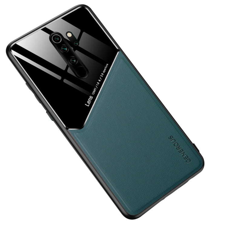 For Xiaomi Redmi Note 8 Pro All-inclusive Leather + Organic Glass Phone Case with Metal Iron Sheet