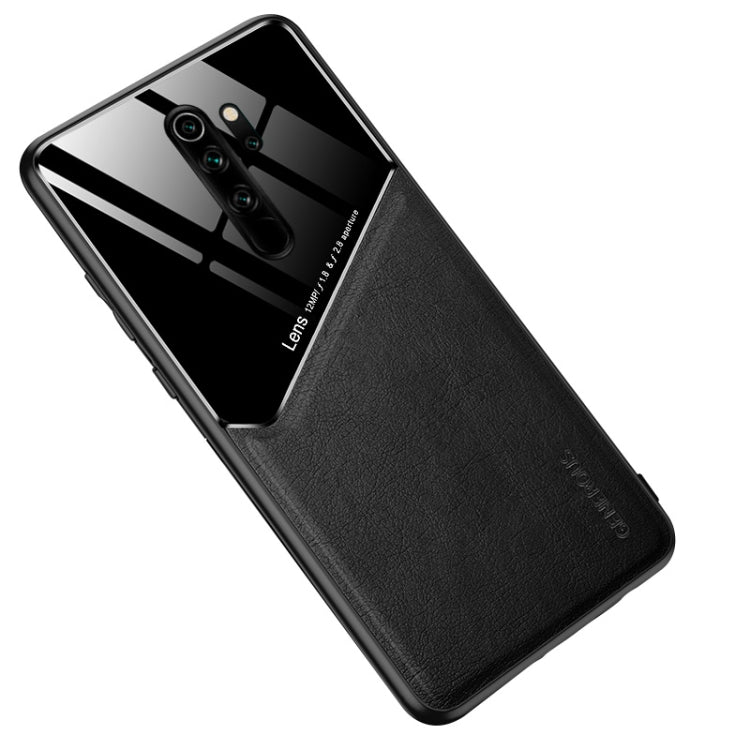 For Xiaomi Redmi Note 8 Pro All-inclusive Leather + Organic Glass Phone Case with Metal Iron Sheet