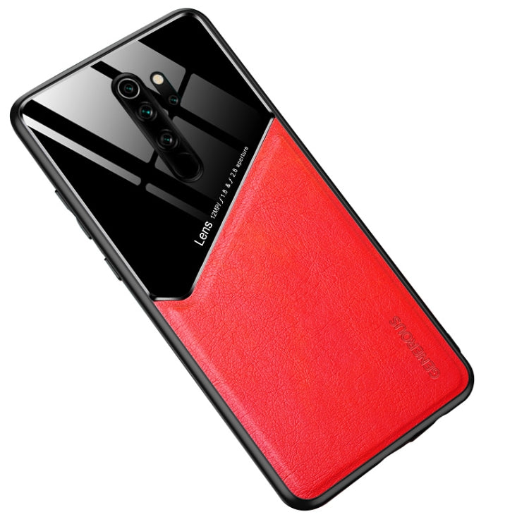For Xiaomi Redmi Note 8 Pro All-inclusive Leather + Organic Glass Phone Case with Metal Iron Sheet