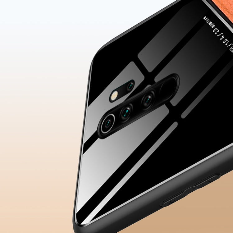 For Xiaomi Redmi Note 8 Pro All-inclusive Leather + Organic Glass Phone Case with Metal Iron Sheet