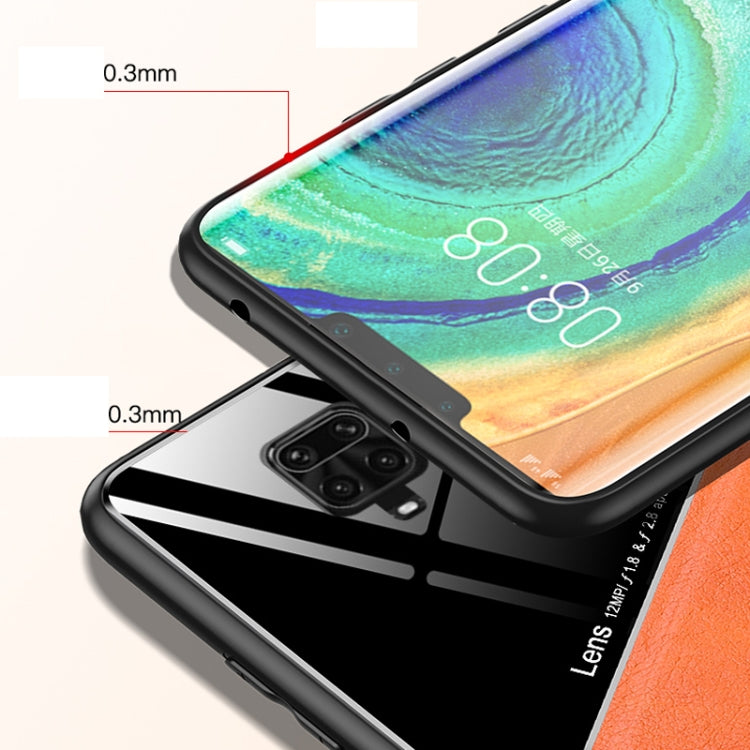 For Xiaomi Redmi Note 9s All-inclusive Leather + Organic Glass Phone Case with Metal Iron Sheet