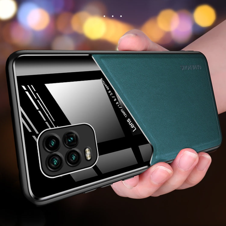 For Xiaomi Mi 10 Youth All-inclusive Leather + Organic Glass Phone Case with Metal Iron Sheet