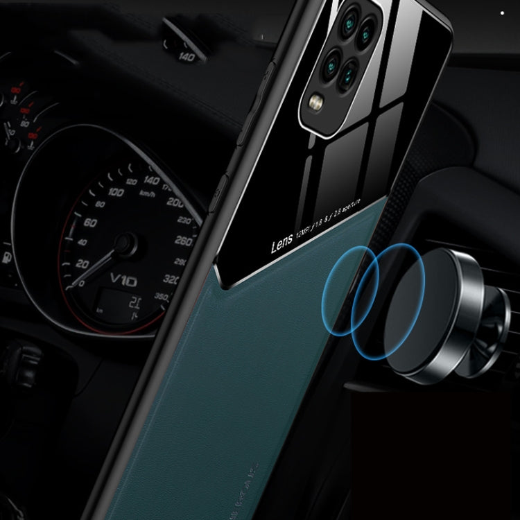 For Xiaomi Mi 10 Youth All-inclusive Leather + Organic Glass Phone Case with Metal Iron Sheet