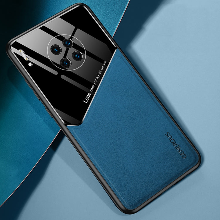 For Huawei Mate 30 Pro All-inclusive Leather + Organic Glass Protective Case with Metal Iron Sheet