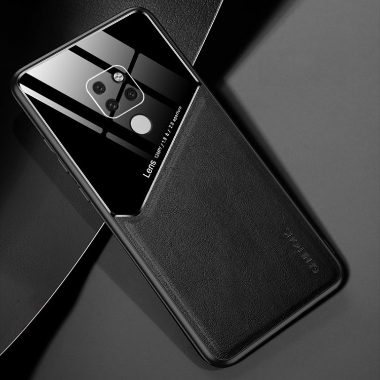 For Huawei Mate 20 All-inclusive Leather + Organic Glass Protective Case with Metal Iron Sheet
