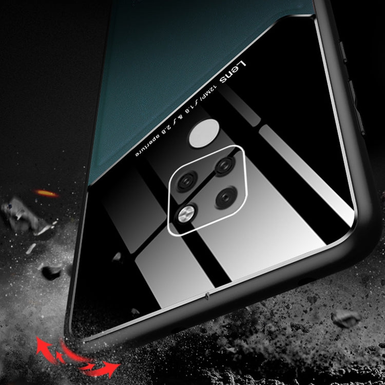 For Huawei Mate 20 All-inclusive Leather + Organic Glass Protective Case with Metal Iron Sheet