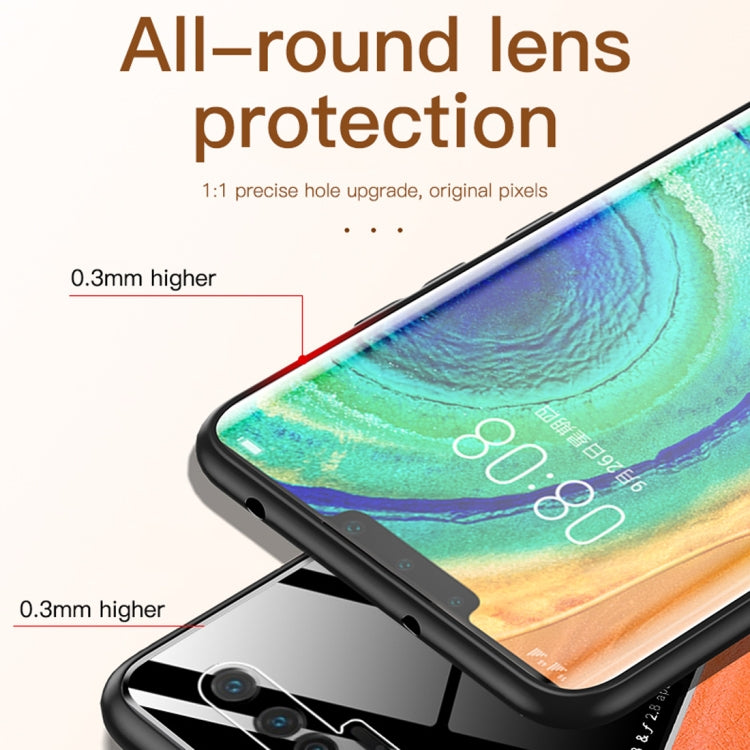 For Huawei nova 6 All-inclusive Leather + Organic Glass Protective Case with Metal Iron Sheet