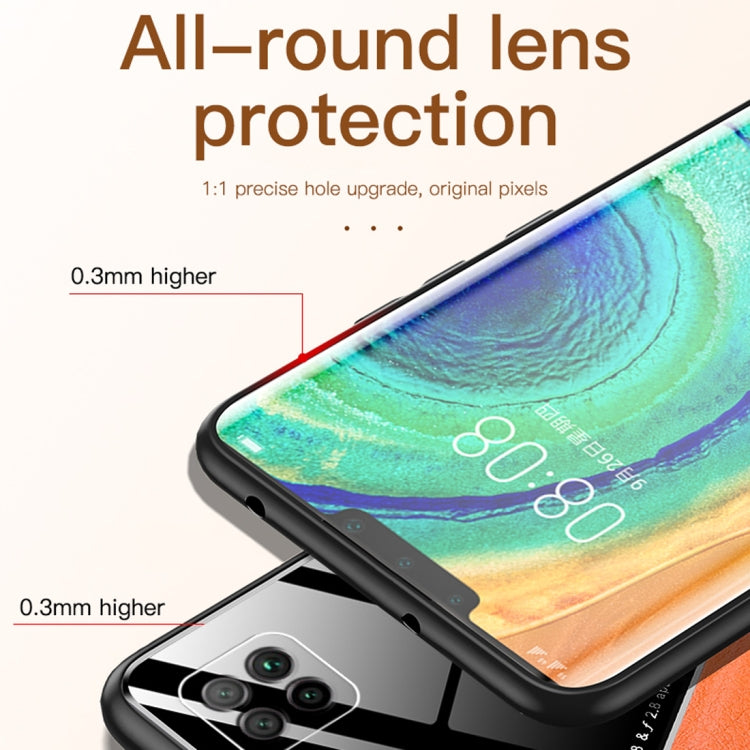 For Huawei nova 6 SE All-inclusive Leather + Organic Glass Protective Case with Metal Iron Sheet