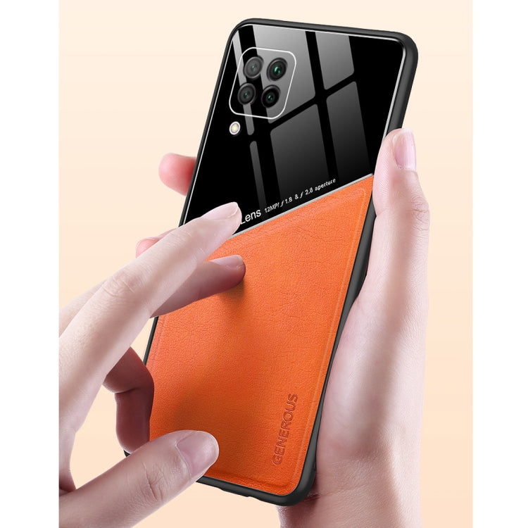 For Huawei nova 6 SE All-inclusive Leather + Organic Glass Protective Case with Metal Iron Sheet