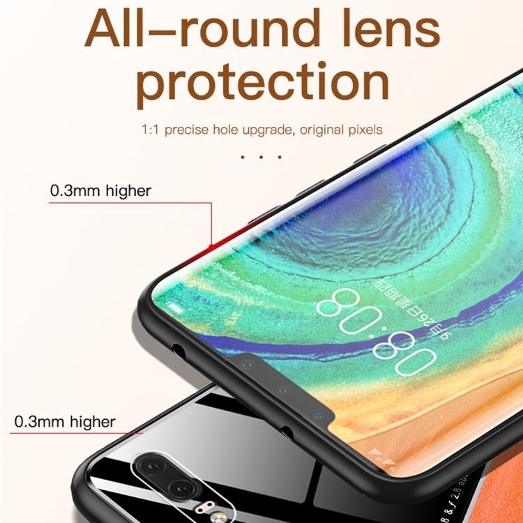 For Huawei P20 All-inclusive Leather + Organic Glass Protective Case with Metal Iron Sheet