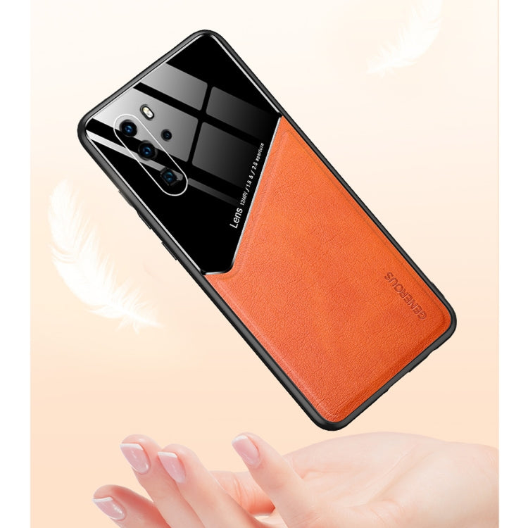 For Huawei P30 Pro All-inclusive Leather + Organic Glass Protective Case with Metal Iron Sheet