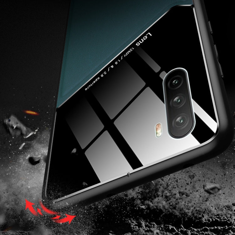 For Huawei Maimang 9 All-inclusive Leather + Organic Glass Protective Case with Metal Iron Sheet