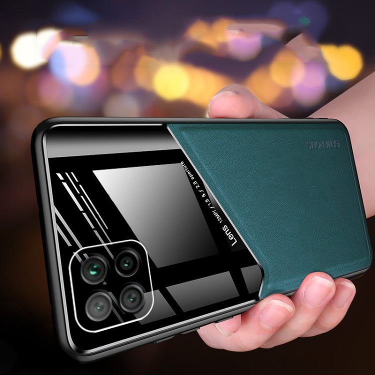 For Huawei Enjoy 20 All-inclusive Leather + Organic Glass Protective Case with Metal Iron Sheet