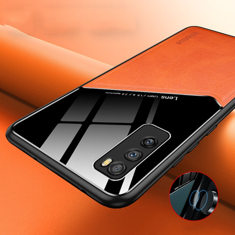 For Huawei Enjoy Z 5G All-inclusive Leather + Organic Glass Protective Case with Metal Iron Sheet