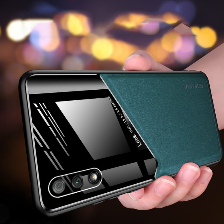 For Huawei Honor 9X All-inclusive Leather + Organic Glass Protective Case with Metal Iron Sheet