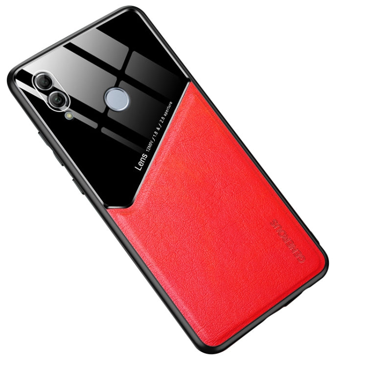 For Huawei Honor 10 Lite All-inclusive Leather + Organic Glass Protective Case with Metal Iron Sheet