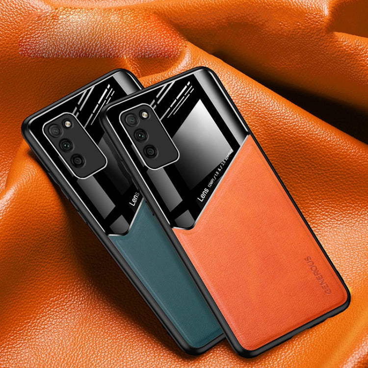 For Huawei Honor 30 Lite All-inclusive Leather + Organic Glass Protective Case with Metal Iron Sheet