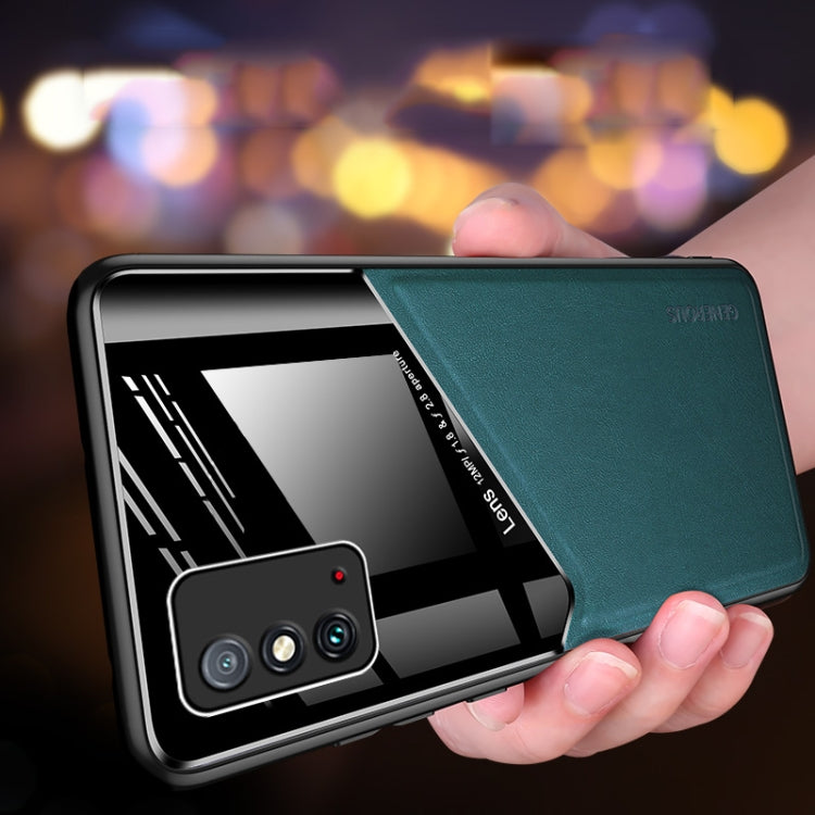 For Huawei Honor X10 Max 5G All-inclusive Leather + Organic Glass Protective Case with Metal Iron Sheet