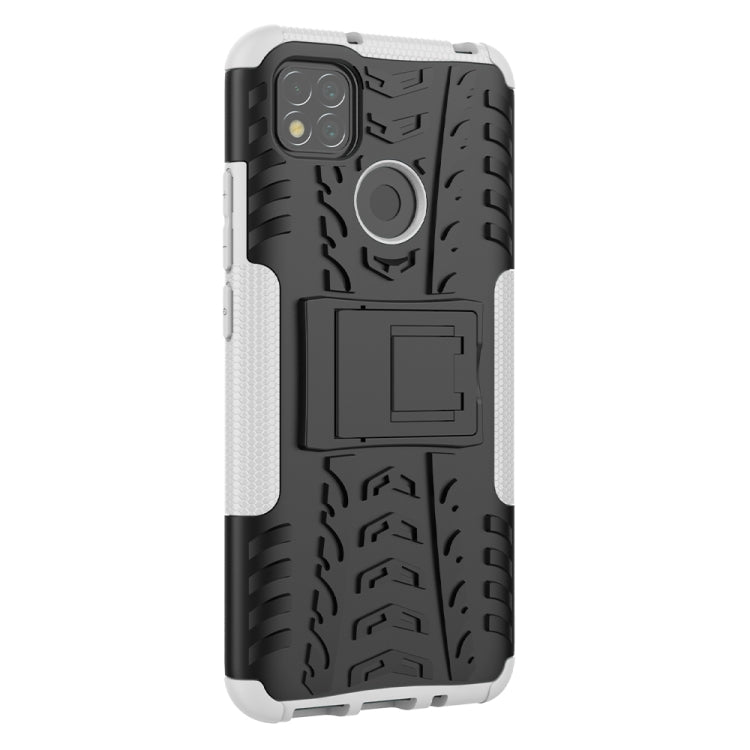 For Xiaomi Redmi 9C Tire Texture Shockproof TPU + PC Protective Case with Holder