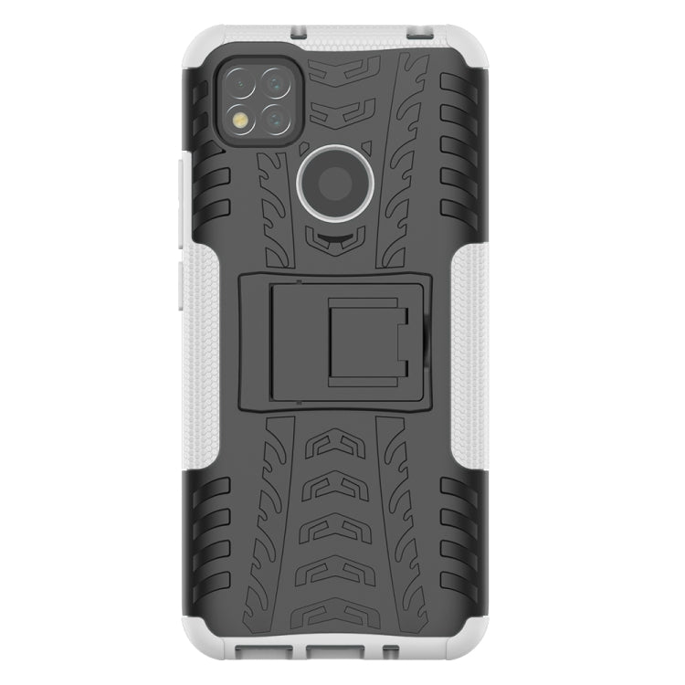 For Xiaomi Redmi 9C Tire Texture Shockproof TPU + PC Protective Case with Holder