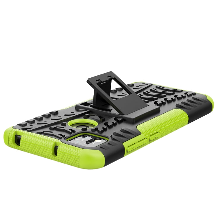 For Xiaomi Redmi 9C Tire Texture Shockproof TPU + PC Protective Case with Holder