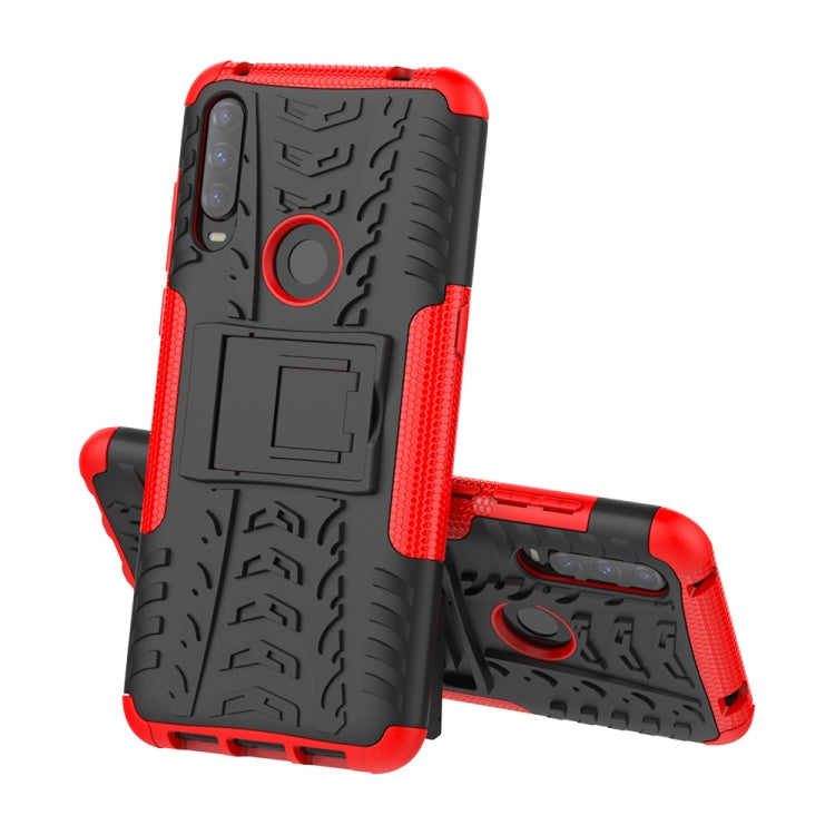 For Alcatel 3L (2020) Tire Texture Shockproof TPU + PC Protective Case with Holder