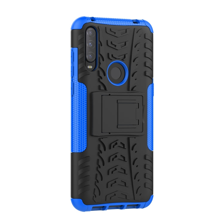 For Alcatel 3L (2020) Tire Texture Shockproof TPU + PC Protective Case with Holder