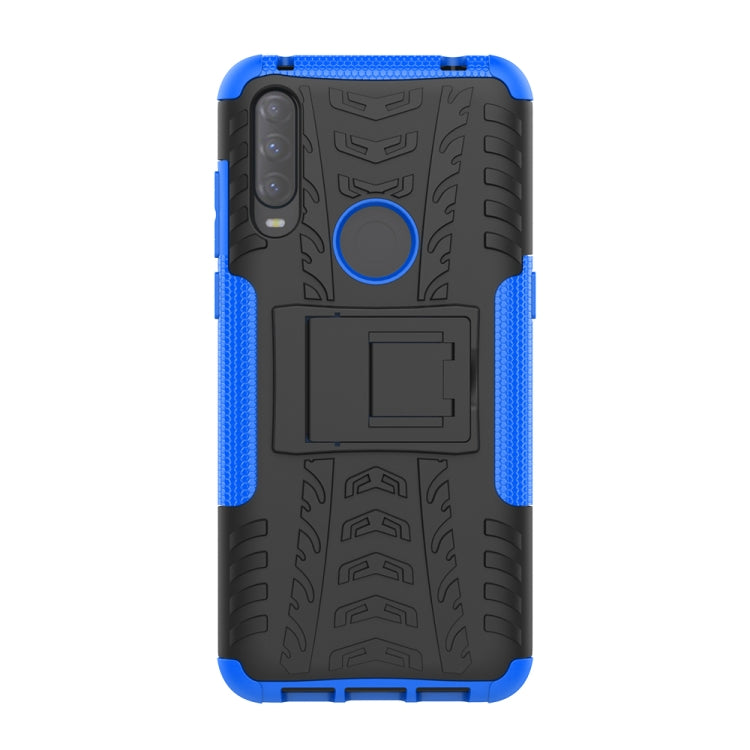 For Alcatel 3L (2020) Tire Texture Shockproof TPU + PC Protective Case with Holder