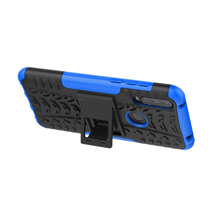 For Alcatel 3L (2020) Tire Texture Shockproof TPU + PC Protective Case with Holder