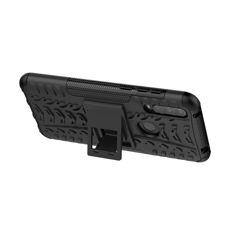 For Alcatel 3L (2020) Tire Texture Shockproof TPU + PC Protective Case with Holder