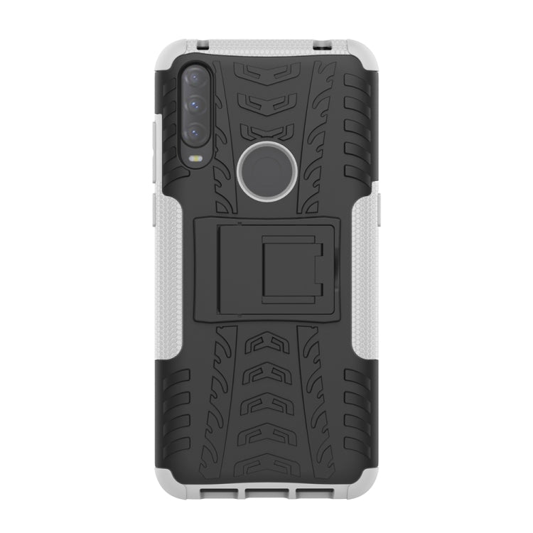For Alcatel 3L (2020) Tire Texture Shockproof TPU + PC Protective Case with Holder