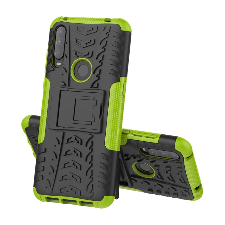 For Alcatel 3L (2020) Tire Texture Shockproof TPU + PC Protective Case with Holder