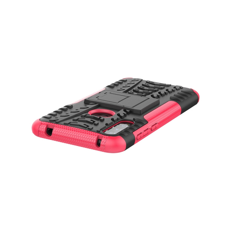 For Alcatel 3L (2020) Tire Texture Shockproof TPU + PC Protective Case with Holder