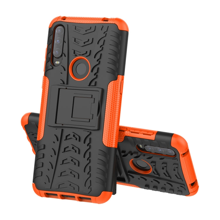 For Alcatel 3L (2020) Tire Texture Shockproof TPU + PC Protective Case with Holder