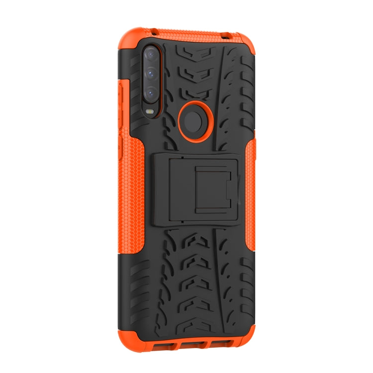 For Alcatel 3L (2020) Tire Texture Shockproof TPU + PC Protective Case with Holder