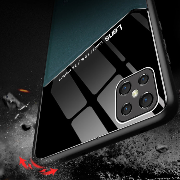 For OPPO A92s All-inclusive Leather + Organic Glass Protective Case with Metal Iron Sheet