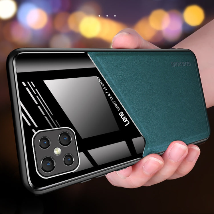 For OPPO A92s All-inclusive Leather + Organic Glass Protective Case with Metal Iron Sheet