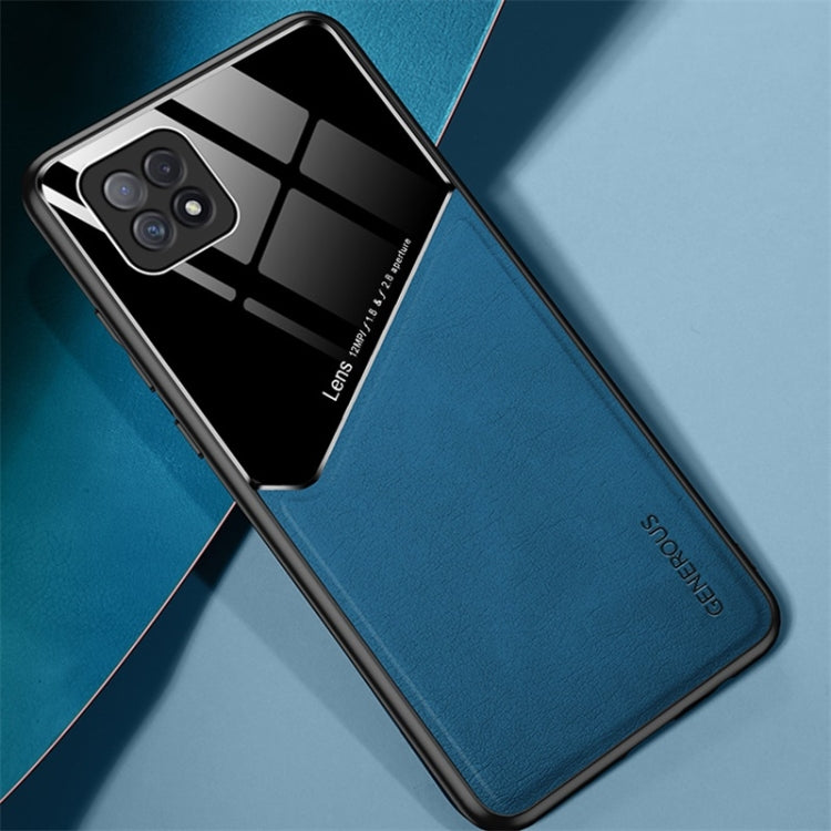 For OPPO A72 All-inclusive Leather + Organic Glass Protective Case with Metal Iron Sheet