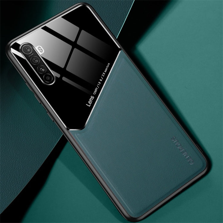 For OPPO Realme 6 All-inclusive Leather + Organic Glass Protective Case with Metal Iron Sheet