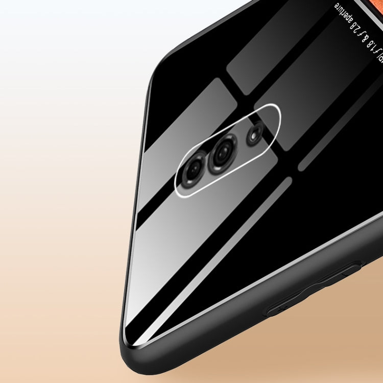 For OPPO Reno All-inclusive Leather + Organic Glass Protective Case with Metal Iron Sheet