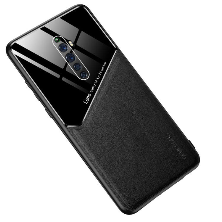 For OPPO Reno 2 Z All-inclusive Leather + Organic Glass Protective Case with Metal Iron Sheet