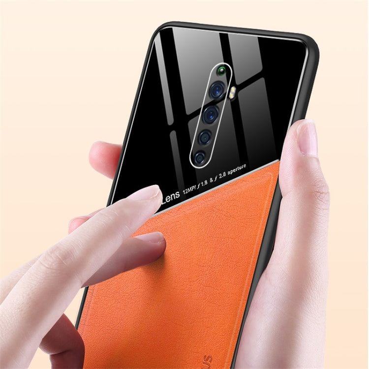 For OPPO Reno 2 Z All-inclusive Leather + Organic Glass Protective Case with Metal Iron Sheet