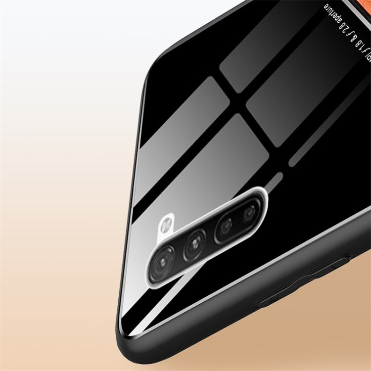 For OPPO Reno 3 All-inclusive Leather + Organic Glass Protective Case with Metal Iron Sheet