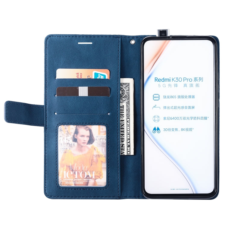 For Xiaomi Redmi K30 Pro Skin Feel Splicing Horizontal Flip Leather Case with Holder & Card Slots & Wallet & Photo Frame